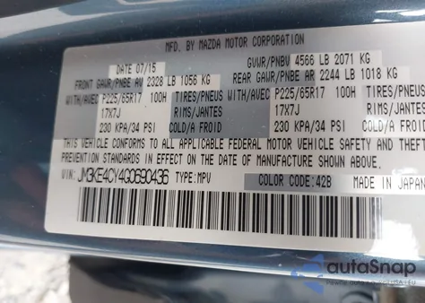 2016 Mazda Cx-5 Touring from USA, damaged, VIN JM3KE4CY4G0690436